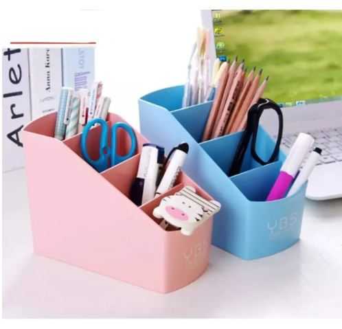 Multi Organizer Caddy Holder for Home and School use (Plastic), Small Desk Organizer Office Supply Bedside Caddy for Nightstand End Table Couch, Multifunctional Desk Organizer Pencil Holder Desktop Organizers, Pen Remote Organizer